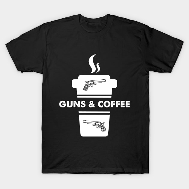 Guns & Coffee T-Shirt by captainmood